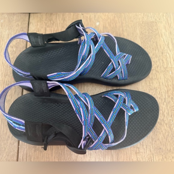 Chaco Women’s ZX2 Classic Sport Sandal - Purple/Blue/Black - Size 9 - Picture 1 of 5